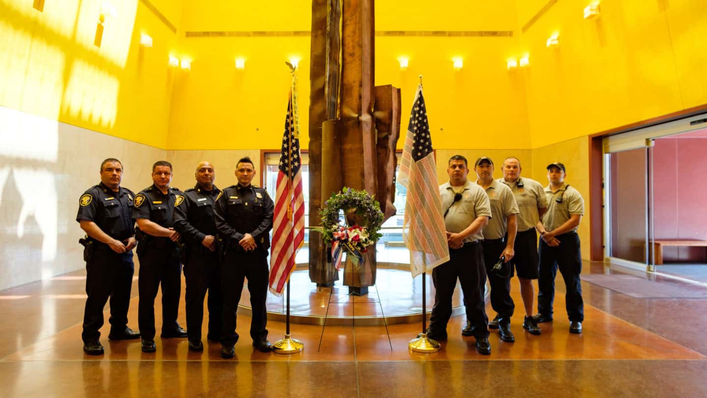 Fort Worth First Responders with the World Trade Center Artifact