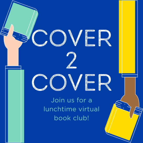 A logo for Cover 2 Cover - a virtual book club