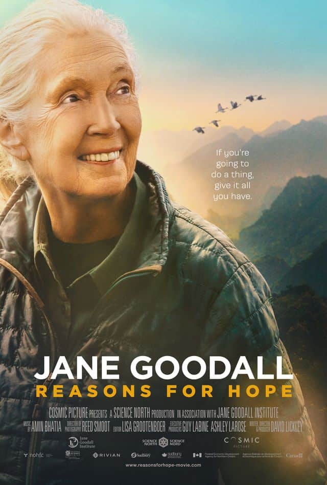 nLCZ92iY Drawing on decades of work by the world’s most famous living ethologist and environmentalist, Jane Goodall-Reasons for Hope, is an uplifting journey around the globe to highlight good news stories that will inspire people to make a difference in the world around them.