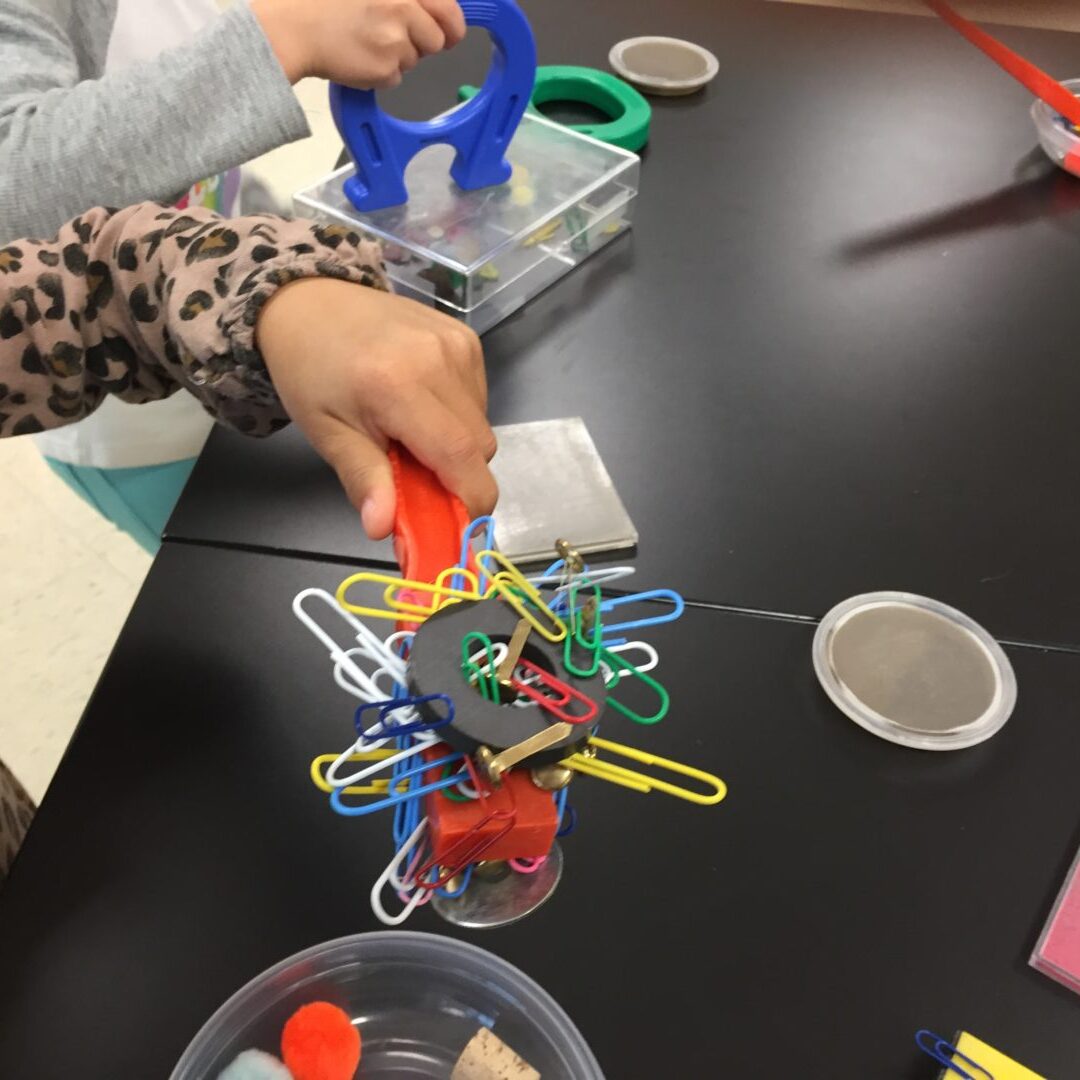 Image of a science project using paperclips- discovery lab